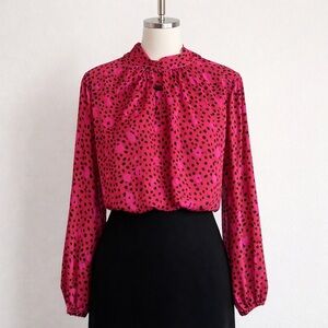 Nine West Women's Red and Pink Polka Dot Blouse. Size XXL. Great condition.